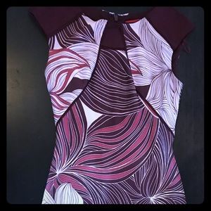 Pink patterned sheath dress